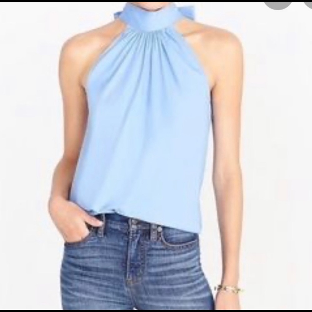 J crew tie neck tank top